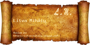 Litva Mihály névjegykártya
